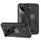 For iPhone 12 Shockproof Holder Phone Case(Black) - 1