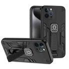 For iPhone 12 Pro Max Shockproof Holder Phone Case(Black) - 1