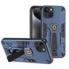 For iPhone 13 Shockproof Holder Phone Case(Blue) - 1