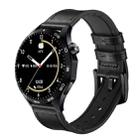 WS-26 1.52 inch IP67 Sport Smart Watch Support Bluetooth Call / Sleep / Blood Oxygen / Heart Rate / Blood Pressure Health Monitor, Leather Strap(Black) - 1