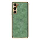 For Samsung Galaxy S23 5G Electroplating Lambskin Leather Phone Case(Green) - 1