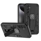 For Samsung Galaxy M54 Shockproof Holder Phone Case(Black) - 1