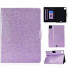 For iPad Pro 11 2024 Varnish Glitter Powder Smart Leather Tablet Case(Purple) - 1