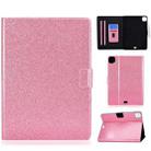 For iPad Pro 11 2024 Varnish Glitter Powder Smart Leather Tablet Case(Pink) - 1