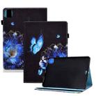 For iPad Pro 11 2024 Painted Elastic Band Smart Leather Tablet Case(Flower) - 1