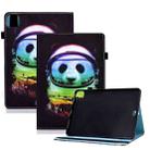 For iPad Pro 11 2024 Painted Elastic Band Smart Leather Tablet Case(Space Bear) - 1