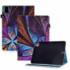 For iPad Pro 11 2024 Painted Elastic Band Smart Leather Tablet Case(Colorful Flower) - 1