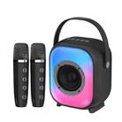 NewRixing NR168W Portable Colorful Bluetooth Speaker Home Dual Mic Karaoke Speaker(Black) - 1