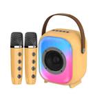 NewRixing NR168W Portable Colorful Bluetooth Speaker Home Dual Mic Karaoke Speaker(Coffee) - 1