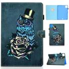 For iPad Pro 11 2024 Painted Stitching Smart Leather Tablet Case(Owl) - 1