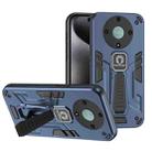 For Honor X9a Shockproof Holder Phone Case(Blue) - 1