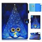 For iPad Pro 11 2024 Painted Stitching Smart Leather Tablet Case(Night Sky Owl) - 1