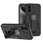 For Tecno Pova 5 Pro 2 in 1 Shockproof Holder Phone Case(Black) - 1