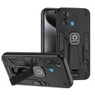 For Tecno Pova Neo 2 in 1 Shockproof Holder Phone Case(Black) - 1