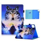 For iPad Pro 11 2024 Painted Stitching Smart Leather Tablet Case(Wolf) - 1