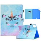 For iPad Pro 11 2024 Painted Stitching Smart Leather Tablet Case(Wildebeest) - 1