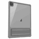 For iPad Pro 11 2022 / Air 10.9 2022 Transparent PC Hybrid TPU Tablet Case with Holder(Grey) - 1