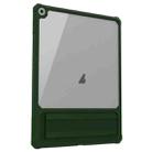 For iPad 10.2 2021 / 2020 Transparent PC Hybrid TPU Tablet Case with Holder(Army Green) - 1
