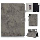 For iPad Pro 11 2024 Marble Style Cloth Texture Smart Leather Tablet Case(Grey) - 1