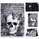 For iPad Pro 11 2024 Colored Drawing Horizontal Flip Tablet Leather Case(Skull) - 1