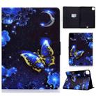 For iPad Pro 11 2024 Colored Drawing Horizontal Flip Tablet Leather Case(Blue Butterfly) - 1