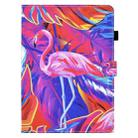 For iPad Pro 11 2024 Colored Drawing Sewing Smart Leather Tablet Case(Flamingo) - 2