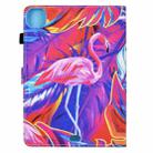 For iPad Pro 11 2024 Colored Drawing Sewing Smart Leather Tablet Case(Flamingo) - 3