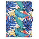 For iPad Pro 11 2024 Colored Drawing Sewing Smart Leather Tablet Case(Leaves) - 2