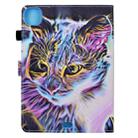 For iPad Pro 11 2024 Colored Drawing Sewing Smart Leather Tablet Case(Colorful Cat) - 3