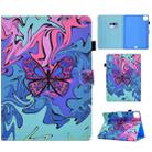 For iPad Pro 11 2024 Colored Drawing Sewing Smart Leather Tablet Case(Little Butterfly) - 1