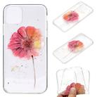 For iPhone 12 / 12 Pro Coloured Drawing Pattern Transparent TPU Protective Case(Flower) - 1