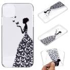 For iPhone 12 / 12 Pro Coloured Drawing Pattern Transparent TPU Protective Case(Butterfly Girl) - 1