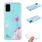 For Samsung Galaxy M31 Coloured Drawing Pattern Transparent TPU Protective Case(Dandelion) - 1