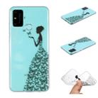 For Huawei P smart 2020 Coloured Drawing Pattern Transparent TPU Protective Case(Butterfly Girl) - 1