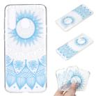 For Huawei Y6p Coloured Drawing Pattern Transparent TPU Protective Case(Blue Flower) - 1