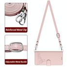 For Honor X9c Smart 5G Global Cat Rat Embossed Pattern RFID Leather Phone Case with Lanyard(Pink) - 3