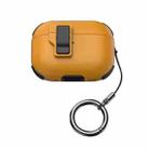 For AirPods Pro 2 Mechanical Switch Lock Bluetooth Earphone Protective Case(Yellow) - 1