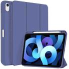 For iPad Air 5 / 4 3-fold TPU Smart Leather Tablet Case with Pen Slot(Royal Blue) - 1