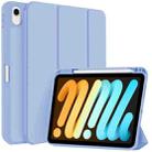 For iPad mini 2024 / mini 6 3-fold TPU Smart Leather Tablet Case with Pen Slot(Ice Blue) - 1