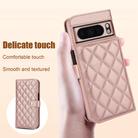 For Google Pixel 8 Pro Crossbody Multifunction Rhombic Leather Phone Case(Rose Gold) - 3