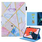 For iPad Pro 11 2024 Colored Drawing Leather Smart Tablet Case(Geometric Marble) - 1