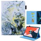 For iPad Pro 11 2024 Colored Drawing Leather Smart Tablet Case(White Gold Marble) - 1