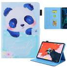 For iPad Pro 11 2024 Colored Drawing Leather Smart Tablet Case(Cup Panda) - 1