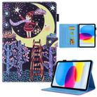 For iPad Pro 11 2024 Colored Drawing Leather Smart Tablet Case(Catch Stars Girl) - 1