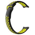 For Xiaomi Haylou Solar / LS05 Silicone Reverse Buckle Strap(Black+Yellow) - 1