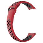 For Xiaomi Haylou Solar / LS05 Silicone Reverse Buckle Strap(Red+Black) - 1