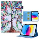 For iPad Pro 11 2024 Colored Drawing Leather Smart Tablet Case(Life Tree) - 1