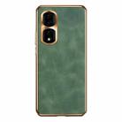 For Honor 90 Pro Electroplating Lambskin Leather Phone Case(Green) - 1