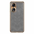 For Honor 90 Electroplating Lambskin Leather Phone Case(Grey) - 1