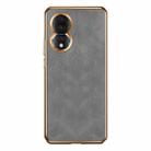 For Honor 80 Electroplating Lambskin Leather Phone Case(Grey) - 1